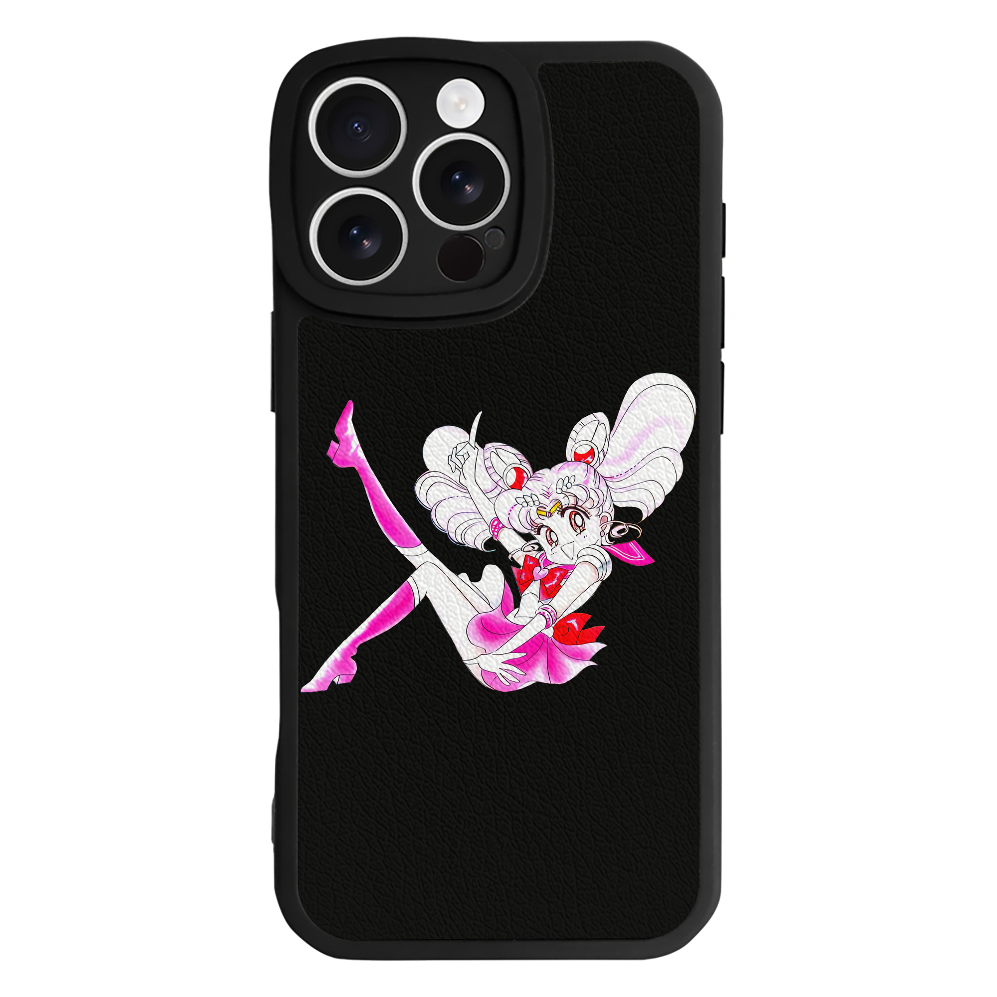 （画像用） 美少女戦士セーラームーン ちびうさ Sailor Moon Chibiusa Tsukino Usagi Small Lady Serenity 【iPhone 16シリーズ対応】シリコンスマホケース（レザー調） 材質：シリコン